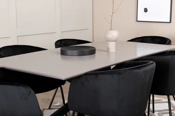 Ruokailuryhmä Piazza 180 cm Suorakulmainen 6 Berit Tuolia - Musta - Huonekalut - Pöytä & ruokailuryhmä - Ruokailuryhmä