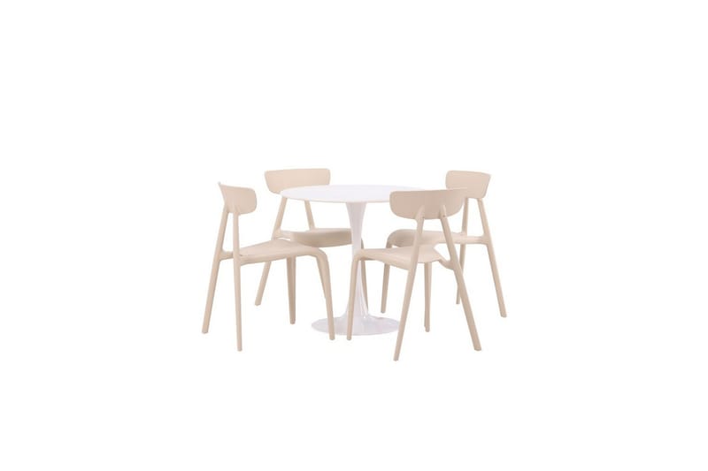 Ruokailuryhmä Pyöreä ruokailuryhmä Hamden, Ursholmen Beige - Beige - Huonekalut - Pöytä & ruokailuryhmä - Ruokailuryhmä