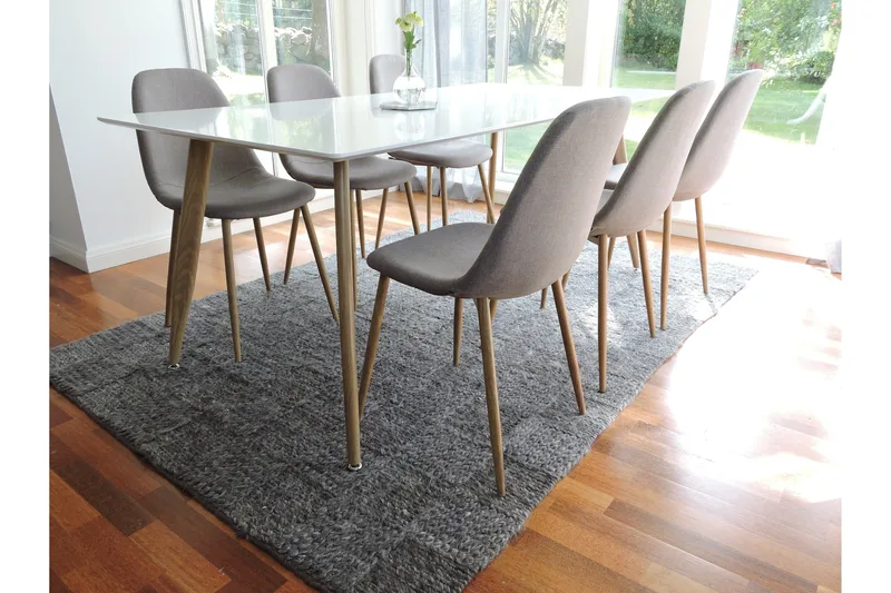 Ruokailuryhmä Polar 180 cm Suorakulmainen 6 Polar Tuolia, Luonnonväri