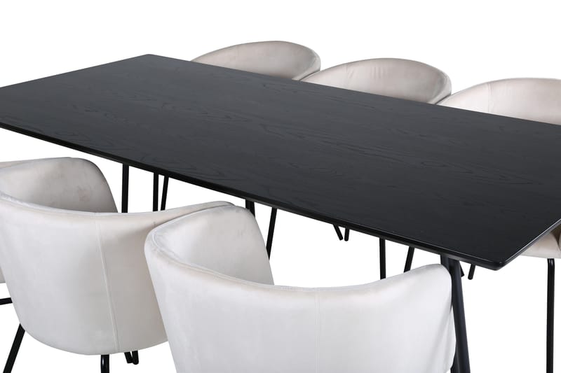 Ruokailuryhmä Petra 190 cm Suorakulmainen 6 Berit Tuolia - Beige - Huonekalut - Pöytä & ruokailuryhmä - Ruokailuryhmä