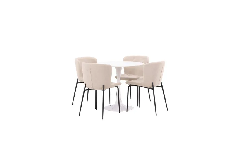 Ruokailuryhmä Pyöreä ruokailuryhmä Hamden, Modesto Beige, Beige