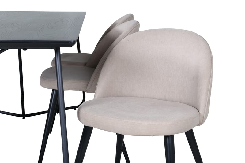 Ruokailuryhmä Petra 190 cm Suorakulmainen 6 Velvet Tuolia - Beige - Huonekalut - Pöytä & ruokailuryhmä - Ruokailuryhmä