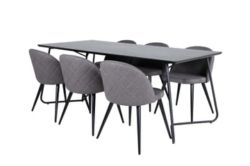 Ruokailuryhmä Petra 190 cm Suorakulmainen 6 Velvet Tuolia