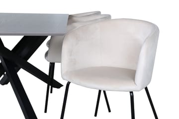Ruokailuryhmä Piazza 180 cm Suorakulmainen 6 Berit Tuolia - Beige - Huonekalut - Pöytä & ruokailuryhmä - Ruokailuryhmä