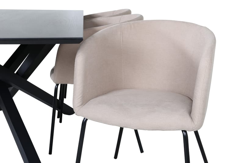 Ruokailuryhmä Piazza 180 cm Suorakulmainen 6 Berit Tuolia - Beige - Huonekalut - Pöytä & ruokailuryhmä - Ruokailuryhmä