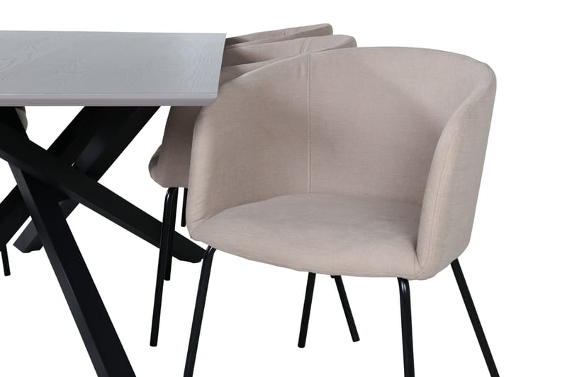 Ruokailuryhmä Piazza 180 cm Suorakulmainen 6 Berit Tuolia - Beige - Huonekalut - Pöytä & ruokailuryhmä - Ruokailuryhmä