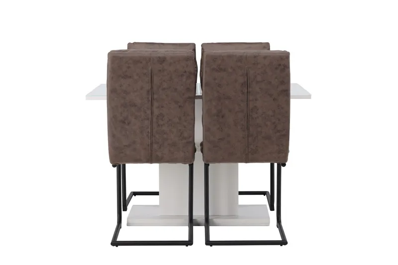 Ruokailuryhmä Pluto 120 cm Suorakulmainen 4 Zizo Tuolia, Ruskea