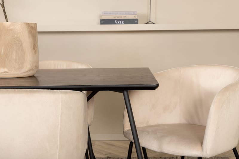 Ruokailuryhmä Petra 190 cm Suorakulmainen 6 Berit Tuolia - Beige - Huonekalut - Pöytä & ruokailuryhmä - Ruokailuryhmä