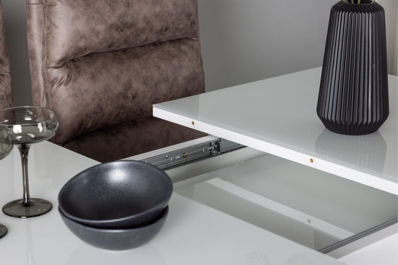 Ruokailuryhmä Pluto 120 cm Suorakulmainen 4 Zizo Tuolia - Ruskea - Huonekalut - Pöytä & ruokailuryhmä - Ruokailuryhmä