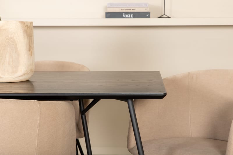 Ruokailuryhmä Petra 190 cm Suorakulmainen 6 Berit Tuolia - Beige - Huonekalut - Pöytä & ruokailuryhmä - Ruokailuryhmä