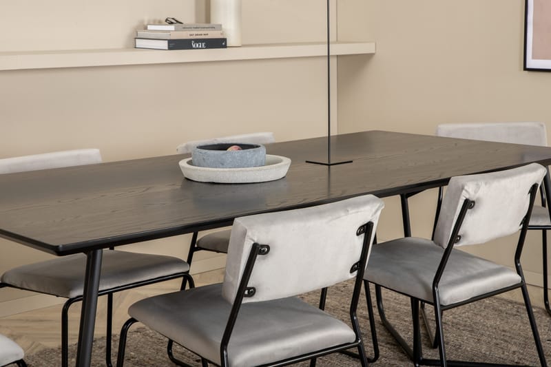 Ruokailuryhmä Petra 190 cm Suorakulmainen 6 Kenth Tuolia - Musta - Huonekalut - Pöytä & ruokailuryhmä - Ruokailuryhmä