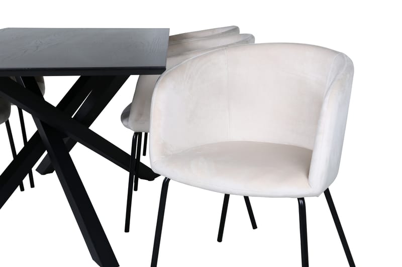 Ruokailuryhmä Piazza 180 cm Suorakulmainen 6 Berit Tuolia - Beige - Huonekalut - Pöytä & ruokailuryhmä - Ruokailuryhmä