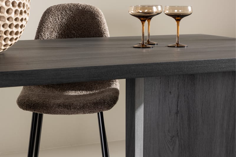 Bassholmen Ruokapöytä 180x90 cm - Musta - Huonekalut - Pöytä & ruokailuryhmä - Ruokapöydät & keittiön pöydät
