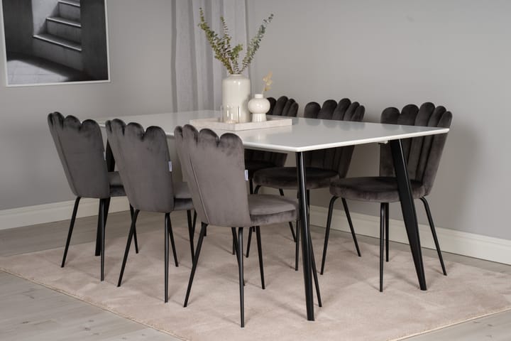 Bennie Ruokapöytä 180x90 cm Valkoinen - Venture Home - Ruokapöydät & keittiön pöydät