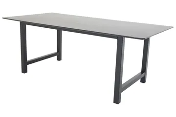 Count suuri suorakulmainen ruokapöytä 220 cm tummalla puun- ja metallinjäljitelmällä - Musta - Huonekalut - Pöytä & ruokailuryhmä - Ruokapöydät & keittiön pöydät