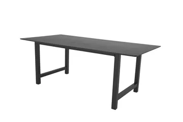 Count suuri suorakulmainen ruokapöytä 220 cm tummalla puun- ja metallinjäljitelmällä - Musta - Huonekalut - Pöytä & ruokailuryhmä - Ruokapöydät & keittiön pöydät