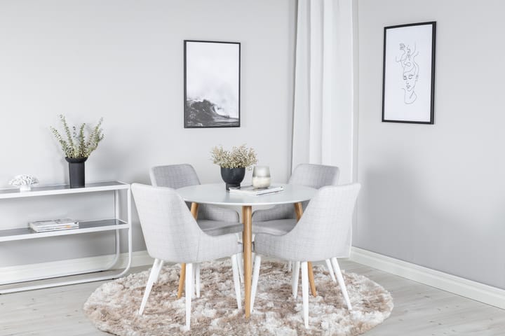 Deandra Ruokapöytä 100 cm Valkoinen - Venture Home - Ruokapöydät & keittiön pöydät