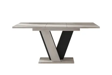 Denogal jatkettava suorakulmainen ruokapöytä 120 cm betonijäljitelmällä - Vaaleanharmaa - Huonekalut - Pöytä & ruokailuryhmä - Ruokapöydät & keittiön pöydät