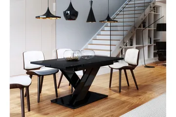 Denogal Matbord 80 cm Black high gloss - Huonekalut - Pöytä & ruokailuryhmä - Ruokapöydät & keittiön pöydät