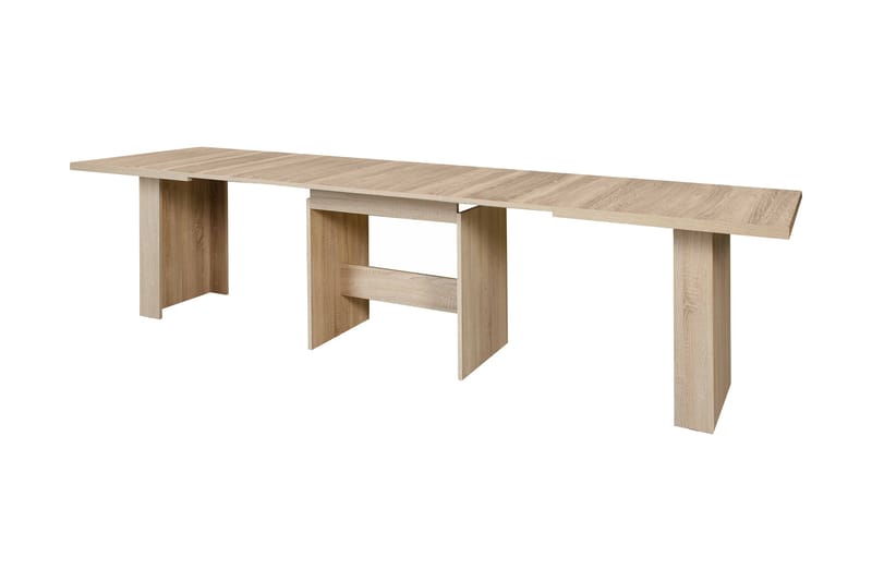 Ethelyne jatkettava suorakulmainen ruokapöytä 140 cm tammea, Ruskea