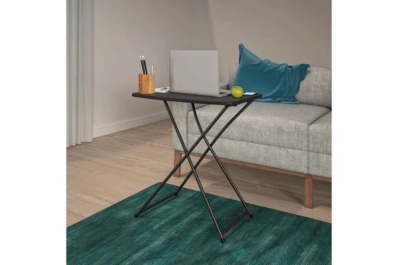 Fold Away Ruokapöytä 66 cm Musta - Dorel Home - Huonekalut - Pöytä & ruokailuryhmä - Kokoontaitettavat pöydät