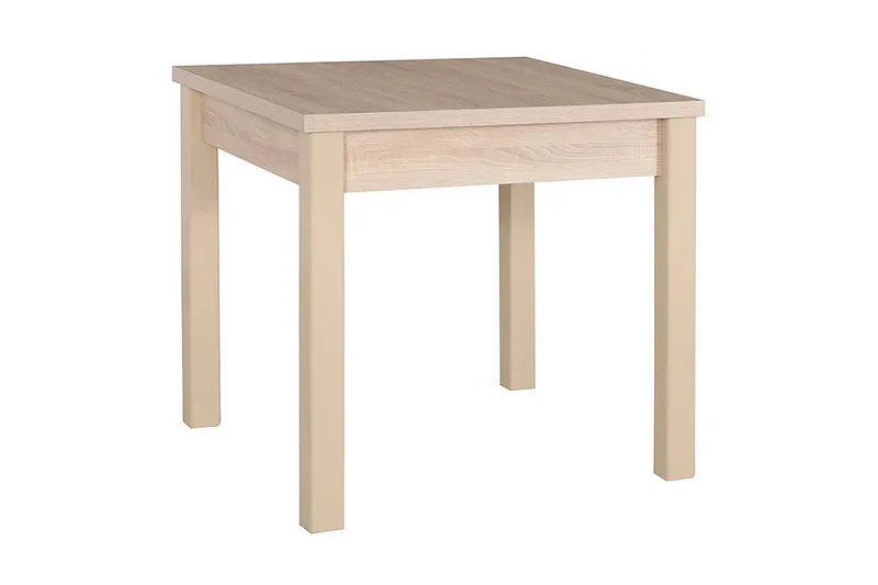 Jeni pieni neliönmuotoinen ruokapöytä 80 cm puuta tammenjäljitelmällä, Beige
