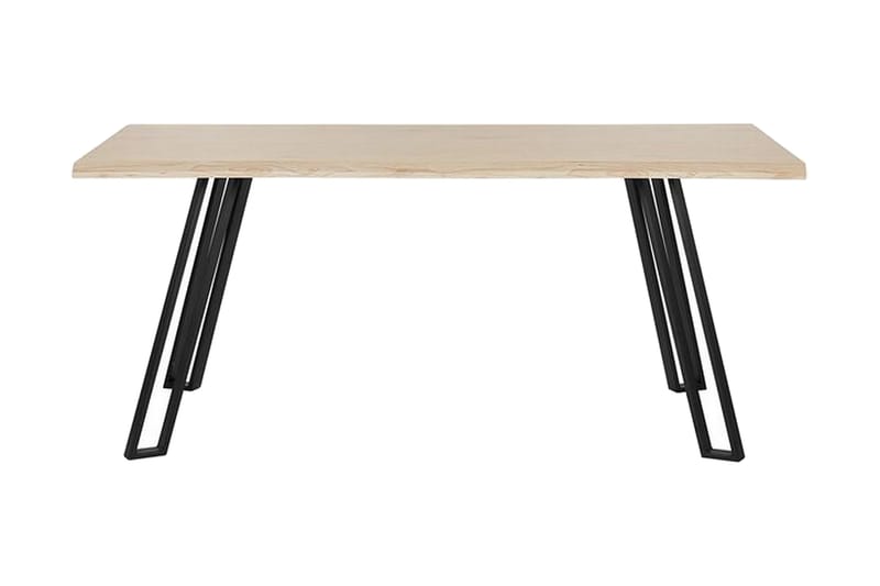 Joyl suorakaiteen muotoinen ruokapöytä 180x90 cm tammea metallisävyllä, Beige