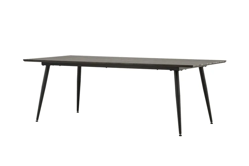 Keholmen suuri suorakulmainen ruokapöytä 220 cm pähkinä- ja metallijäljitelmällä - Ruskea - Huonekalut - Pöytä & ruokailuryhmä - Ruokapöydät & keittiön pöydät