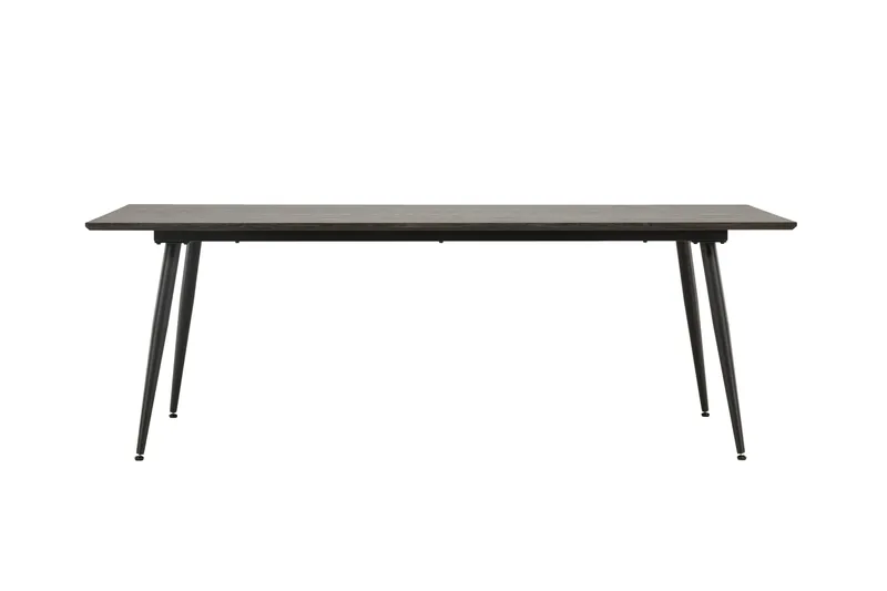 Keholmen suuri suorakulmainen ruokapöytä 220 cm pähkinä- ja metallijäljitelmällä, Ruskea