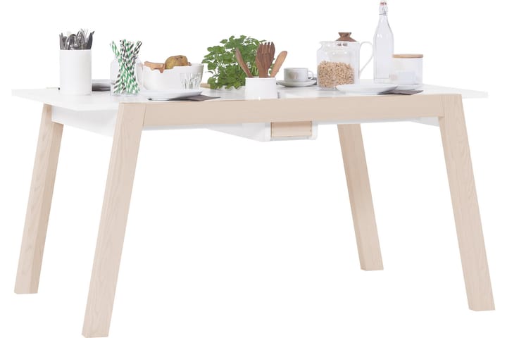 Kokoontaitettava Ruokapöytä Spot Puu/Luonnonväri/Valkoinen - VOX - Ruokapöydät & keittiön pöydät - Kokoontaitettavat pöydät