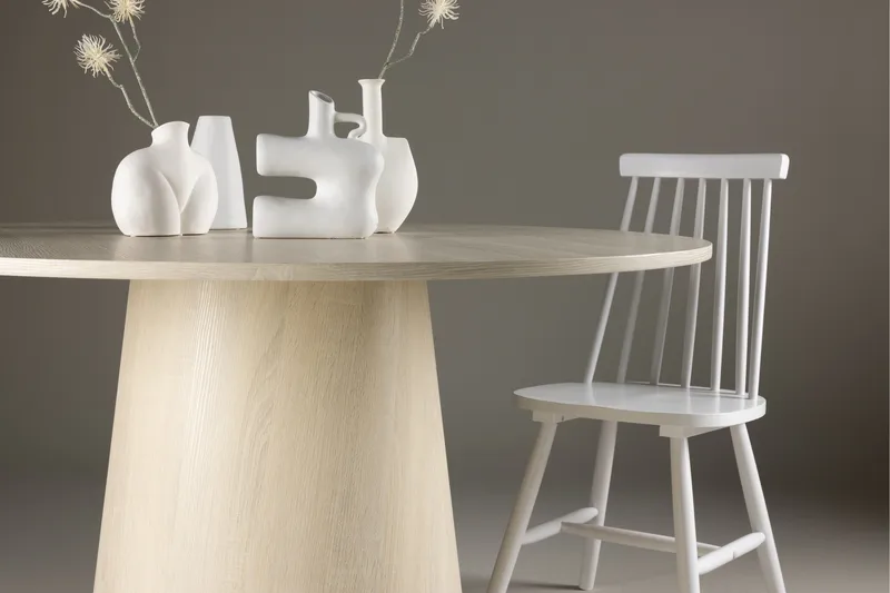 Lanzo Ruokapöytä 120 cm - Whitewash - Huonekalut - Pöytä & ruokailuryhmä - Ruokapöydät & keittiön pöydät