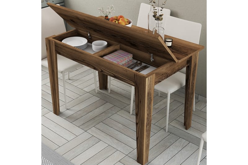 Levents Ruokapöytä 110x72 cm Ruskea - Hanah Home - Huonekalut - P�öytä & ruokailuryhmä - Ruokapöydät & keittiön pöydät