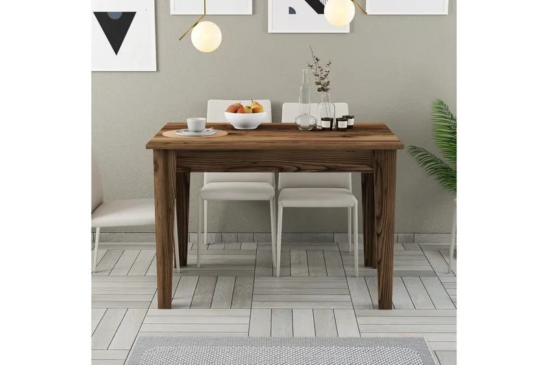 Levents Ruokapöytä 110x72 cm Ruskea - Hanah Home - Huonekalut - Pöytä & ruokailuryhmä - Ruokapöydät & keittiön pöydät