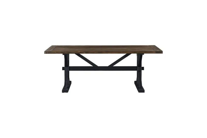 Lyon Jatkettava Ruokapöytä 6 hengelle – Jatkettava lankkupöytä 200 cm - Luonnonväri/Musta - Huonekalut - Pöytä & ruokailuryhmä - Ruokapöydät & keittiön pöydät