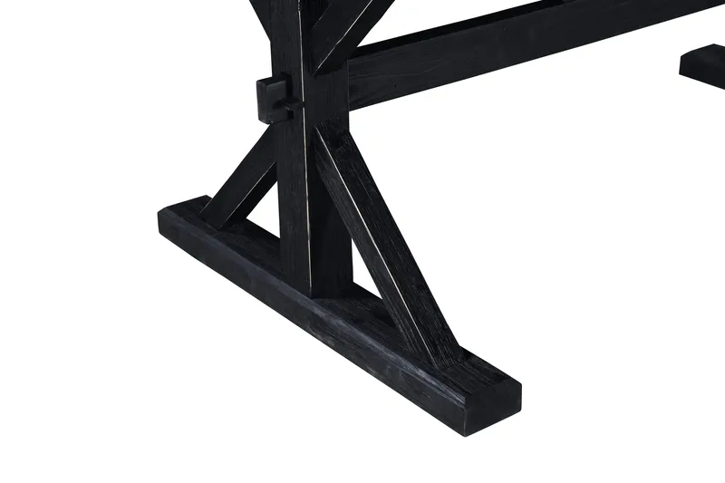 Lyon Jatkettava Ruokapöytä 6 hengelle – Jatkettava lankkupöytä 200 cm - Luonnonväri/Musta - Huonekalut - Pöytä & ruokailuryhmä - Ruokapöydät & keittiön pöydät