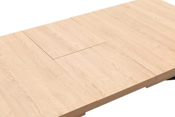 Makwana jatkettava suorakulmainen ruokapöytä 160 cm puuta metallijaloilla - Natural - Huonekalut - Pöytä & ruokailuryhmä - Ruokapöydät & keittiön pöydät