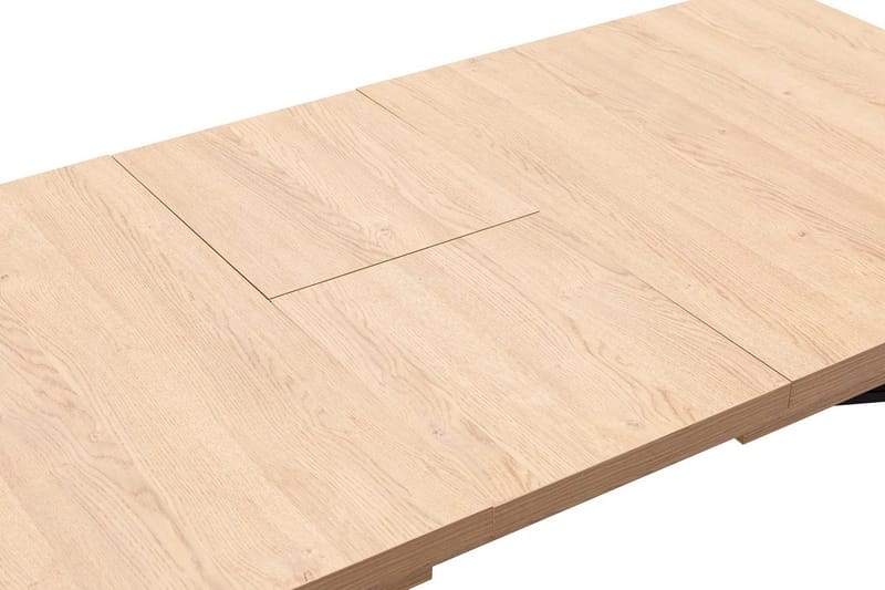 Makwana jatkettava suorakulmainen ruokapöytä 160 cm puuta metallijaloilla - Natural - Huonekalut - Pöytä & ruokailuryhmä - Ruokapöydät & keittiön pöydät
