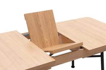 Makwana jatkettava suorakulmainen ruokapöytä 160 cm puuta metallijaloilla - Natural - Huonekalut - Pöytä & ruokailuryhmä - Ruokapöydät & keittiön pöydät