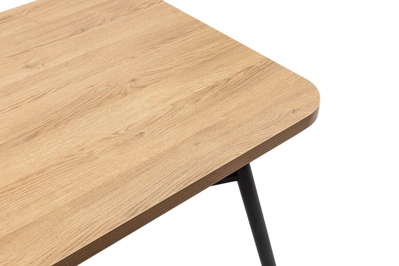 Makwana suorakulmainen ruokapöytä 160 cm puuta metallijaloilla - Natural - Huonekalut - Pöytä & ruokailuryhmä - Ruokapöydät & keittiön pöydät