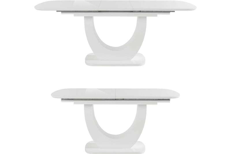 Melfort soikea ruokapöytä 160 cm - Valkoinen - Huonekalut - Pöytä & ruokailuryhmä - Ruokapöydät & keittiön pöydät