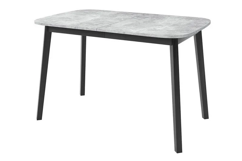 Narberth jatkettava soikea ruokapöytä 130 cm betonin näköisellä pinnalla, Vaaleanharmaa