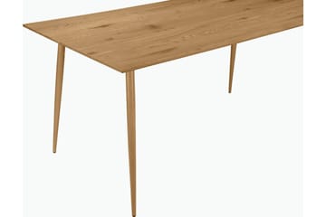 Oktoos suorakulmainen ruokapöytä 120 cm puuta metallijaloilla - Ruskea - Huonekalut - Pöytä & ruokailuryhmä - Ruokapöydät & keittiön pöydät