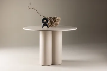 Olivia Ruokapöytä 110 cm - Beige - Huonekalut - Pöytä & ruokailuryhmä - Ruokapöydät & keittiön pöydät