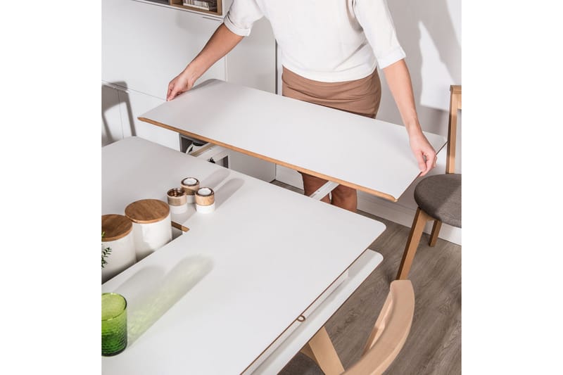 Pöytä 4You 140x100 cm Valkoinen - VOX - Huonekalut - Pöytä & ruokailuryhmä - Ruokapöydät & keittiön pöydät