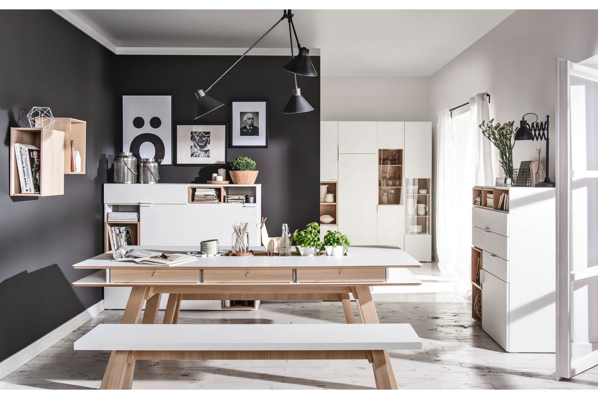 Pöytä 4You 200x100 cm Valkoinen - VOX - Huonekalut - Pöytä & ruokailuryhmä - Ruokapöydät & keittiön pöydät