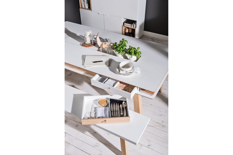 Pöytä 4You 200x100 cm Valkoinen - VOX - Huonekalut - Pöytä & ruokailuryhmä - Ruokapöydät & keittiön pöydät
