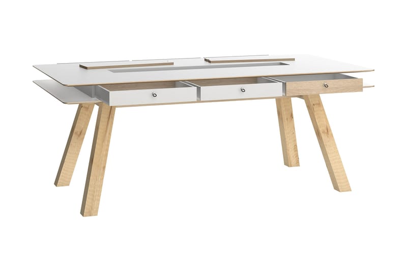 Pöytä 4You 200x100 cm Valkoinen - VOX - Huonekalut - Pöytä & ruokailuryhmä - Ruokapöydät & keittiön pöydät