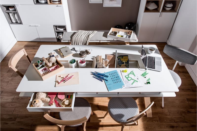 Pöytä 4You 200x100 cm Valkoinen - VOX - Huonekalut - Pöytä & ruokailuryhmä - Ruokapöydät & keittiön pöydät