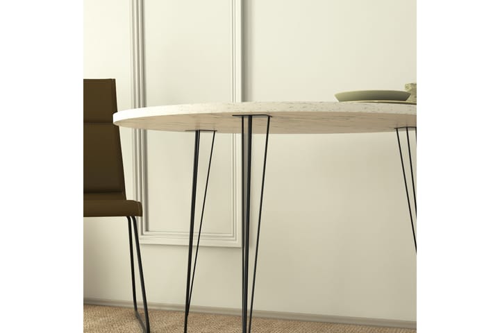 Pöytä Odet 90 cm - Musta/Valkoinen - Ruokapöydät & keittiön pöydät