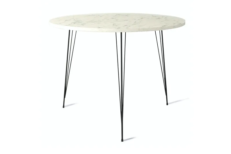 Pöytä Odet 90 cm - Musta/Valkoinen - Huonekalut - Pöytä & ruokailuryhmä - Ruokapöydät & keittiön pöydät